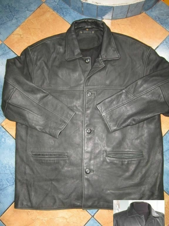 Велика шкіряна чоловіча куртка TRAPPER. 64р. Лот 1105, фото №9