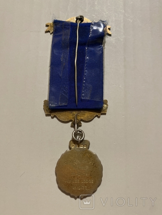 Масонская медаль. Серебро. 1978 год, фото №3