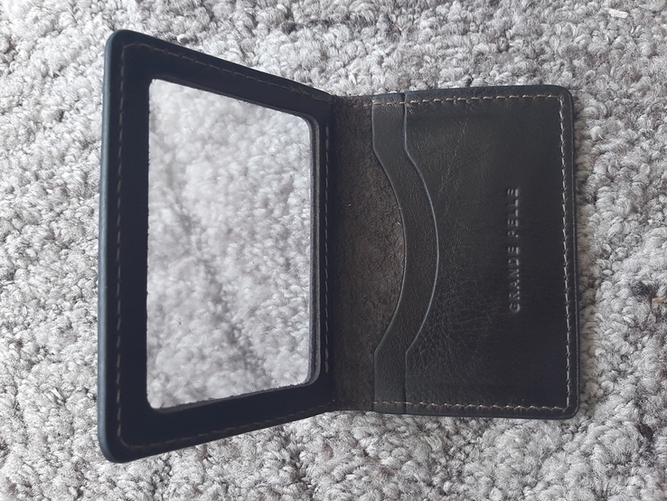 Обкладинка на ID паспорт автодокументи права Grande Pelle 100х70х10 глянцева шкіра шоколад, фото №8