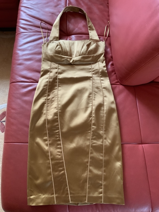 Нарядное золотое платье BGN, фото №2