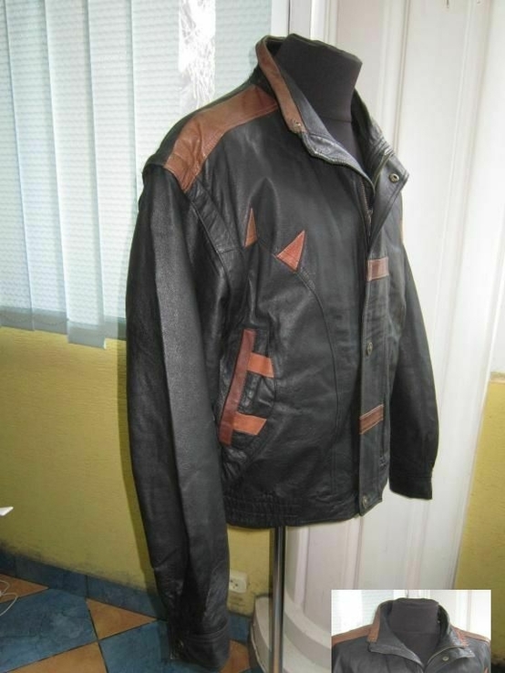 Фірмова шкіряна чоловіча куртка - бомбер MADDOX. 64р. Лот 1101, фото №4