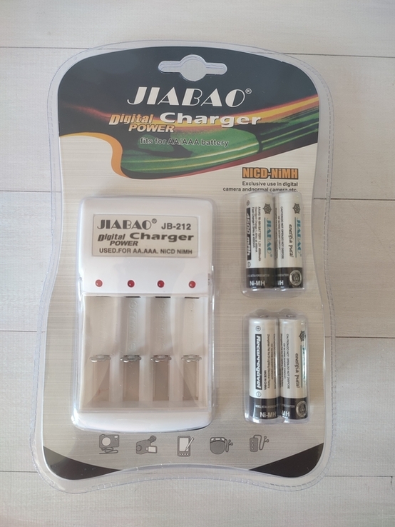 Зарядное устройство для аккумуляторов JIABAO JB-212+аккумуляторы, numer zdjęcia 2