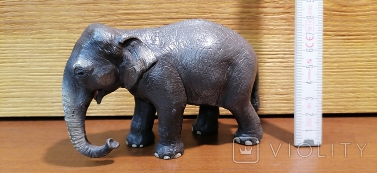 Статуетка африканський слон гумовий пластиковий Schleich, фото №2