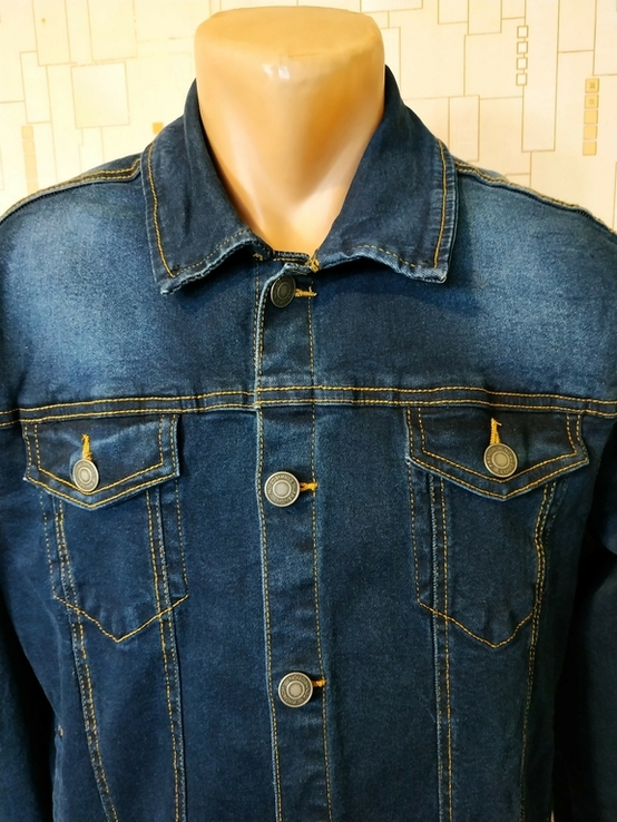 Куртка джинсова чоловіча FRENCH CONNECTSON коттон стрейч p-p L, фото №4