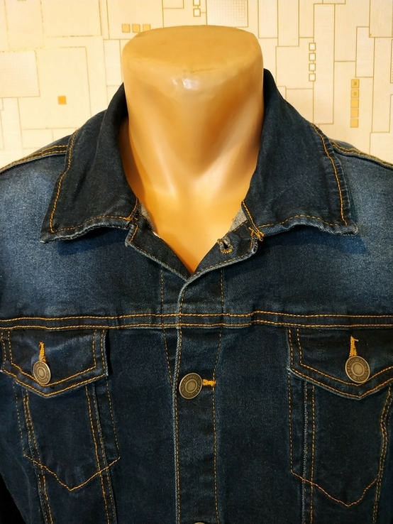 Куртка джинсова чоловіча FRENCH CONNECTSON коттон стрейч p-p L, фото №5