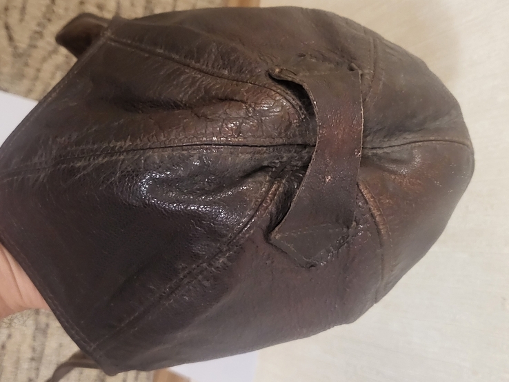 Шапка шлем кожаный авиатора, фото №7