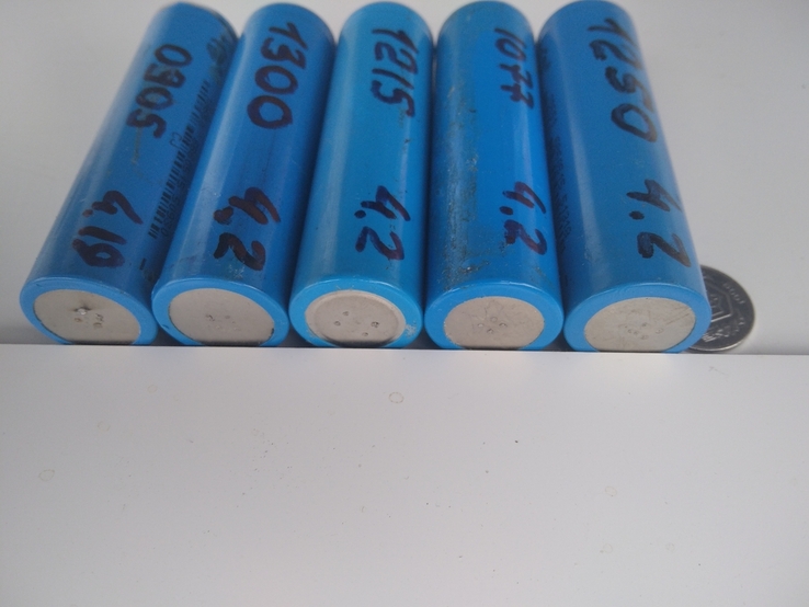 Акумулятори Li-Ion, тип18650, колір синій, 5шт., фото №4
