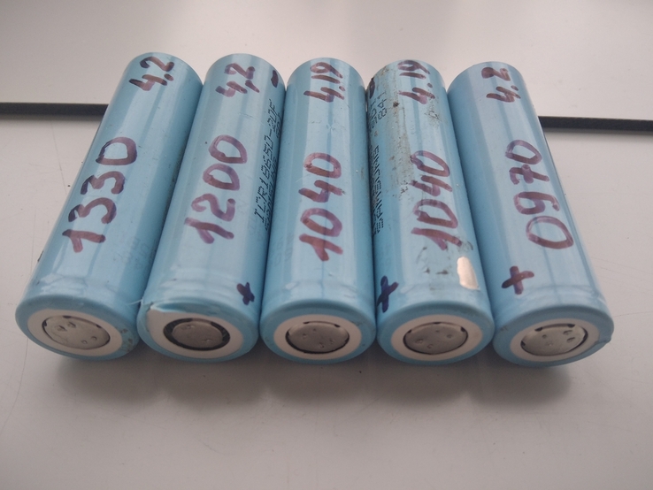 Акумулятори Li-Ion, тип18650, колір світло-синій, 5шт., фото №2