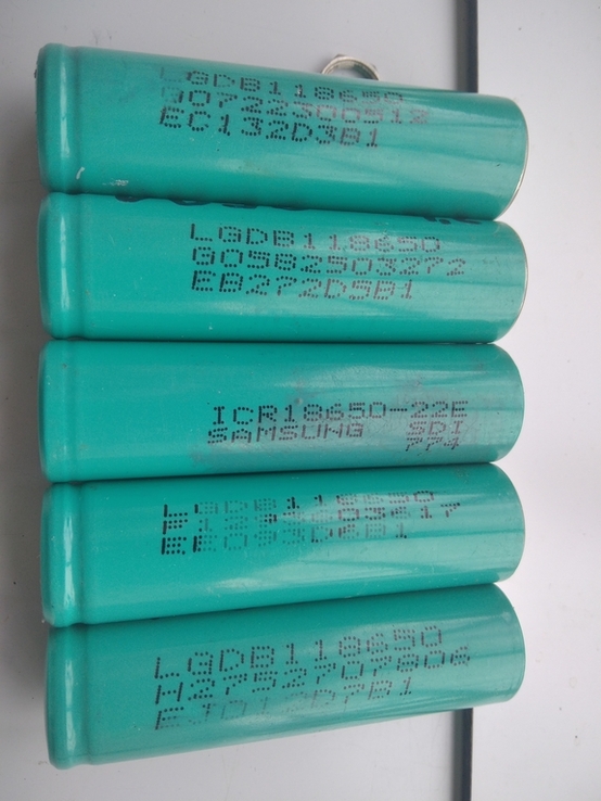 Акумулятори Li-Ion, тип18650, колір сіро-блакитний, 5шт., фото №5