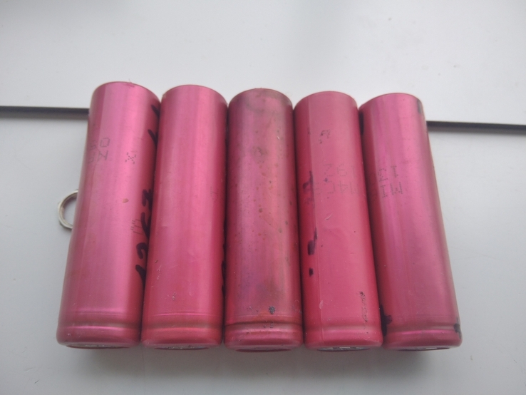 Акумулятори Li-Ion, тип18650, колір червоний, 5шт., фото №5