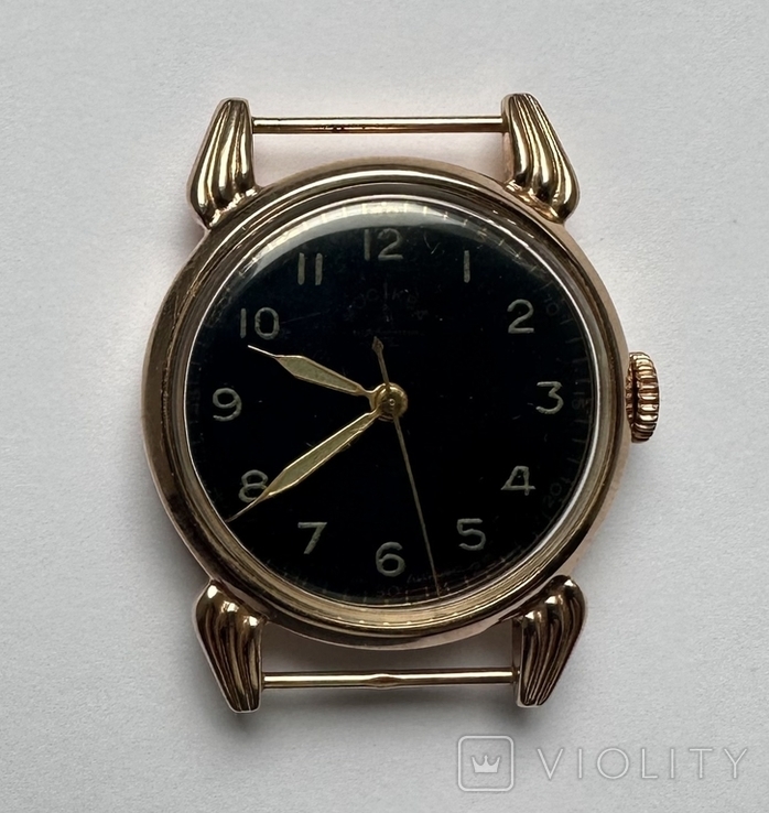 Золотые наручные мужские часы Москва (1-й МЧЗ им.Кирова), фото №3
