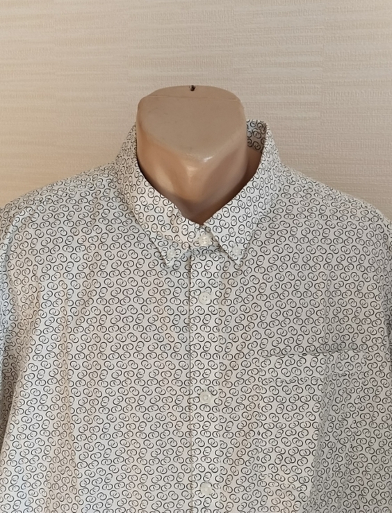 Debenhams Красивая мужская рубашка короткий рукав хлопок в принт 2XL, фото №4
