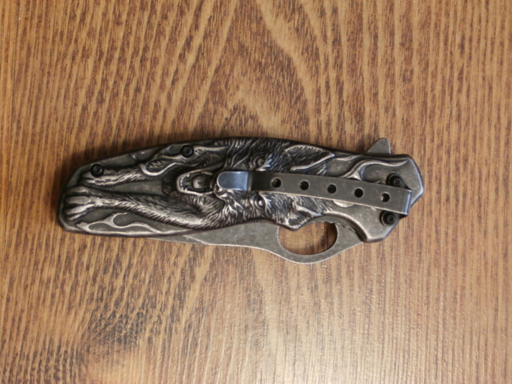 Нож Складной Wolf (Волк) 20.5см,Усиленный нож с клипсой, фото №8