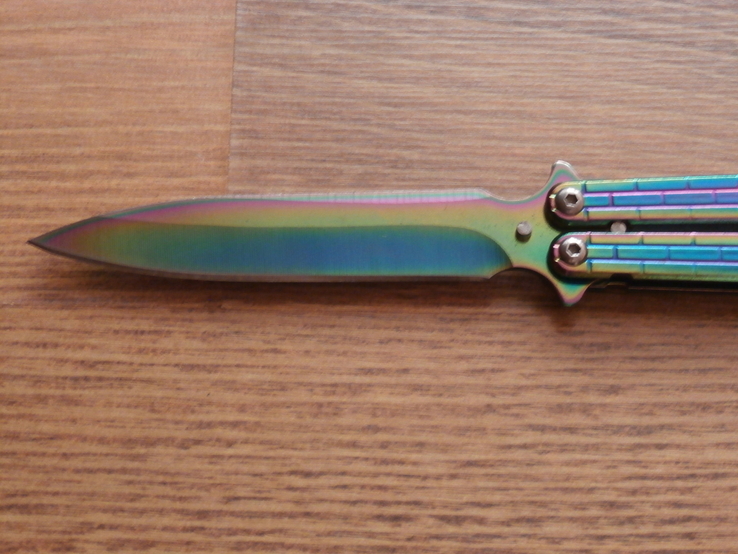 Нож балисонг бабочка Shaf A822 Цветной кирпич 22 см, фото №4