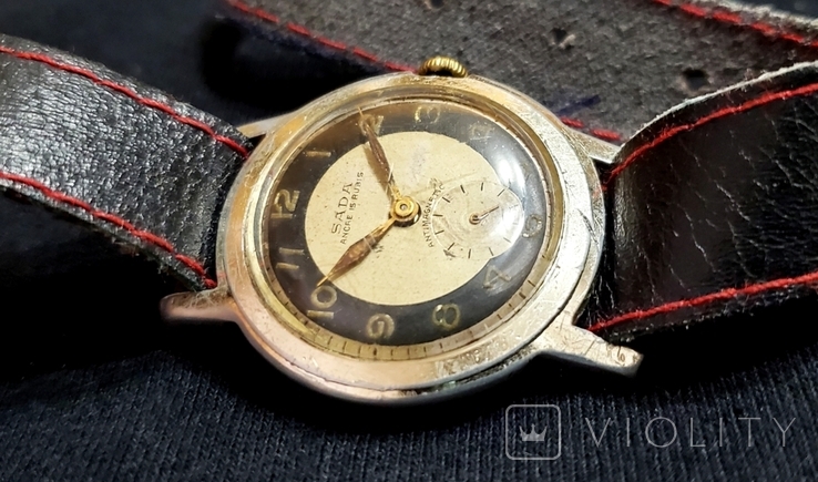 German watch Sada ancre rubis 15 in yellow mechanical case Germany, photo number 6