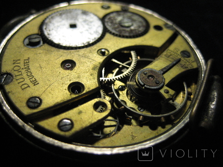 Швейцарские наручные часы "DULON NEUCHATEL" (под реставрацию) , начало ХХ века., фото №8
