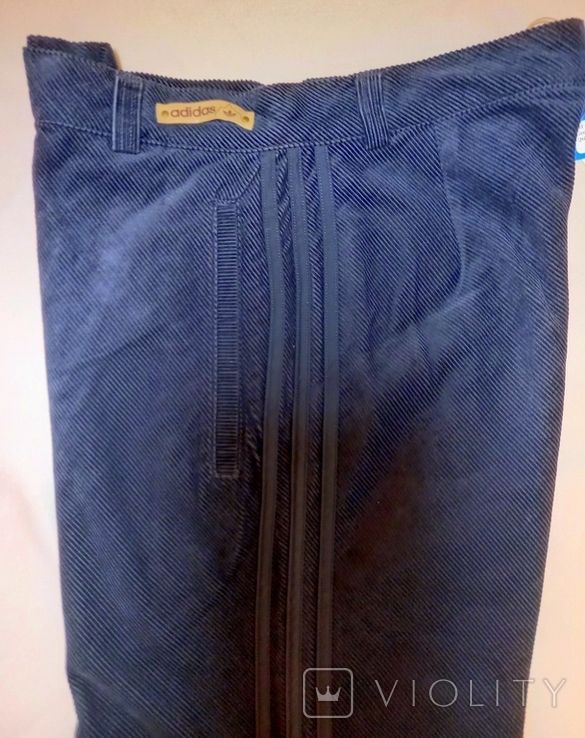 Вельветові жіночі штани Adidas з лампасами 46p, фото №2