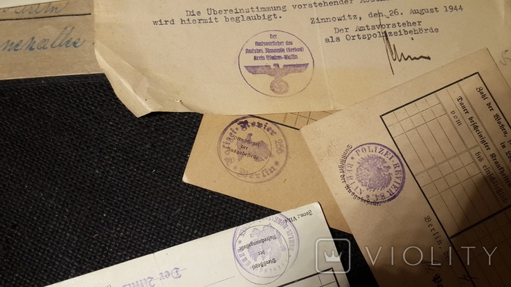 Почтовый конверт + документы и свидетельства Нацистская германия Первая и Вторая мировая, фото №5