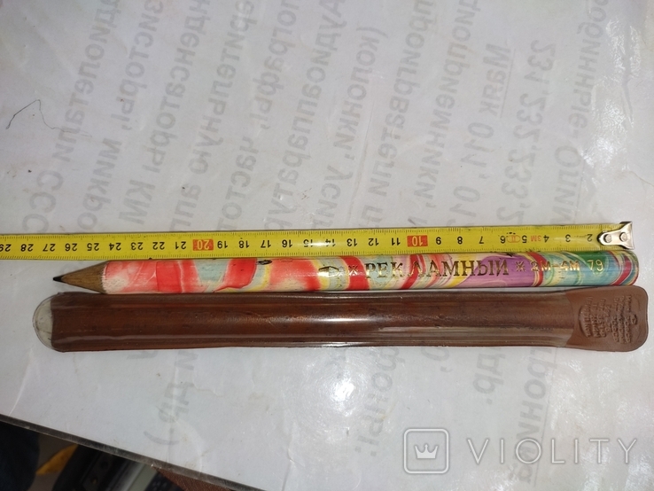 Вінтаж. Великий олівець «Реклама. 2м-4м». СРСР. 79г, фото №3