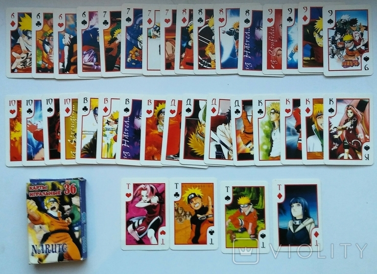 Карти гральні Naruto (Наруто) - герої японського аніме. 36 міні карт, колекційні., фото №2