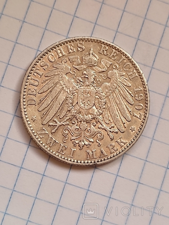 2 марки 1907 г. Саксония., фото №5