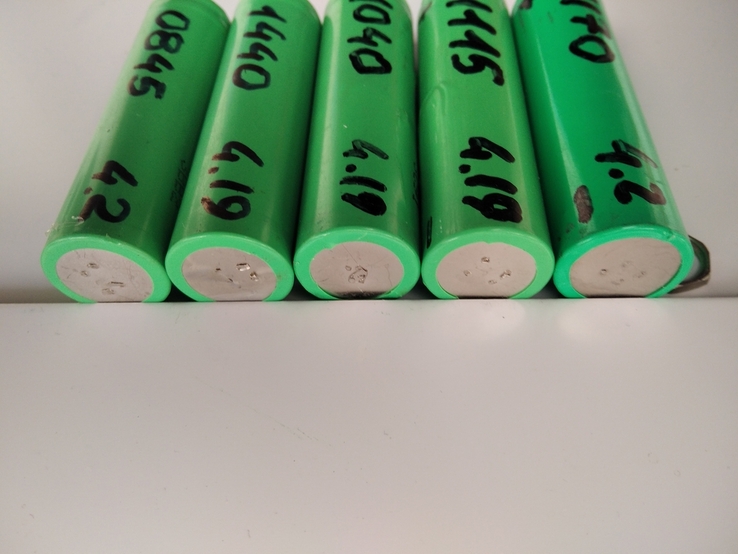 Акумулятори Li-Ion, тип18650, колір зелені, 5шт., фото №4