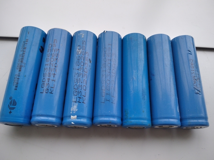 Акумулятори Li-Ion, тип18650, колір синій, 7шт., фото №5