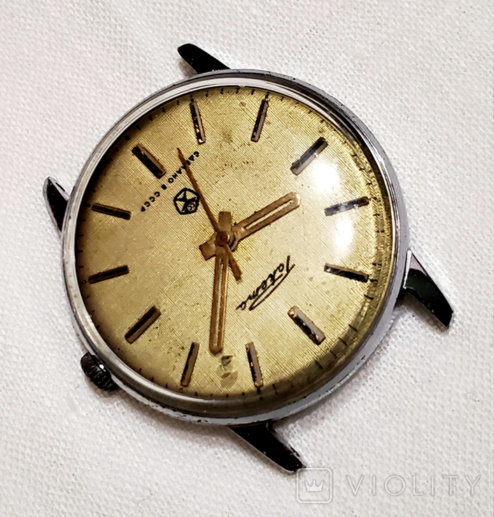 Raketa-Jeans watch in chrome-plated case 19 PChZ stones with the USSR quality mark, photo number 3