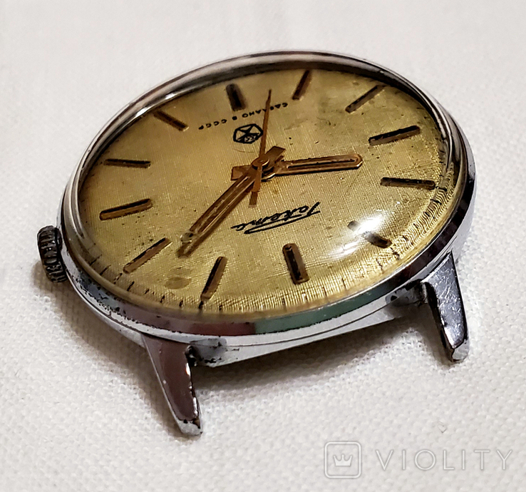 Raketa-Jeans watch in chrome-plated case 19 PChZ stones with the USSR quality mark, photo number 4