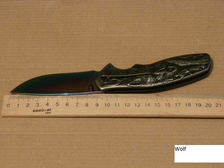 Нож складной Волк Градиент King Wolf 004C 20.5см ,Усиленый нож с клипсой, фото №6