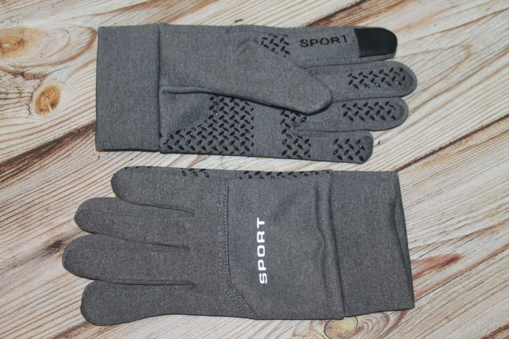 Тактильні сенсорні рукавички Sport колір сірий (розмір L) (1723), фото №3