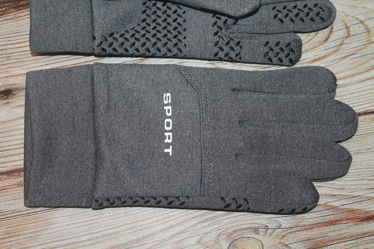 Тактильні сенсорні рукавички Sport колір сірий (розмір L) (1723), numer zdjęcia 5