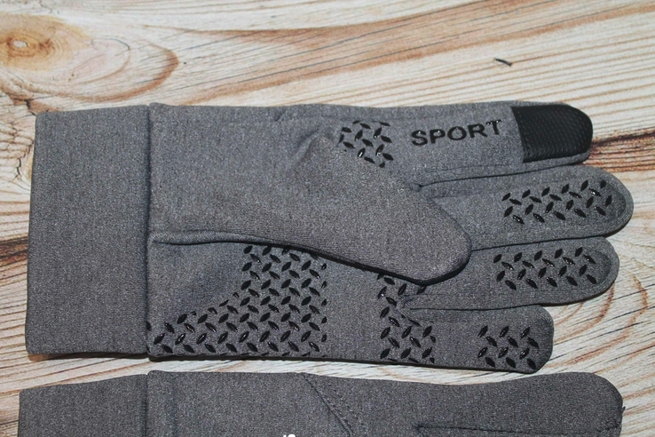 Тактильні сенсорні рукавички Sport колір сірий (розмір L) (1723), фото №6