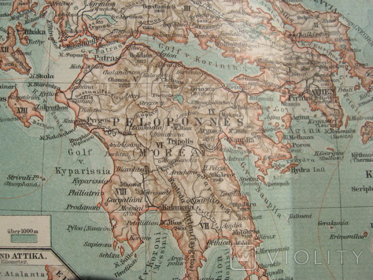 Греция, 1901 г, 242х296 мм, атлас Meyer., фото №5