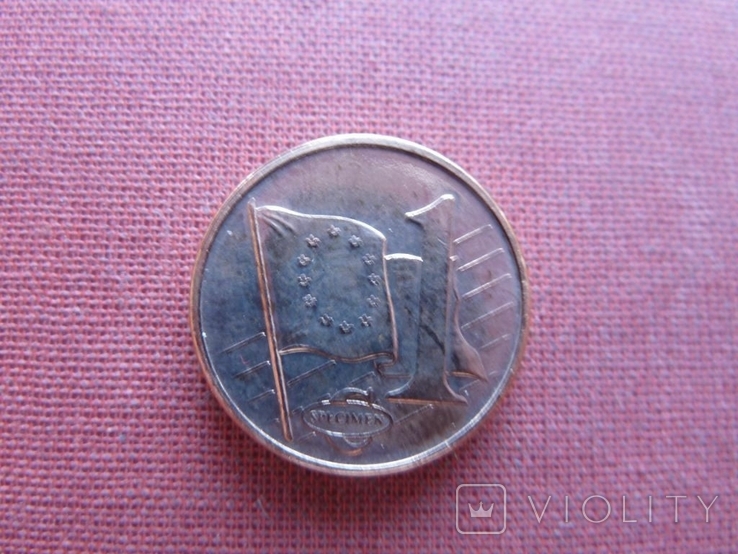 Польша 1 евроцент 2003г.пробный из набора, фото №3