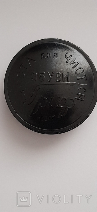 Карболит , бакелит коробка для гуталина период СССР, фото №4