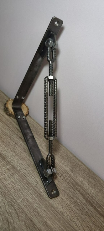 Декоративний кований кронштейн зі сталі. Металевий кронштейн, фото №2