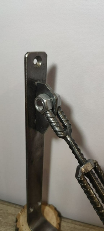 Декоративний кований кронштейн зі сталі. Металевий кронштейн, фото №6