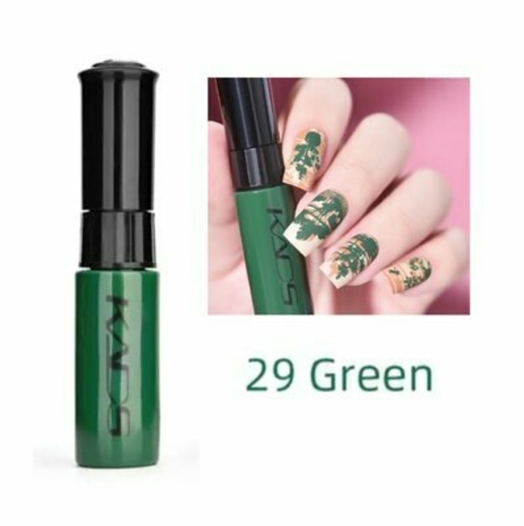 Гель-Краска KADS для стемпинга и рисования на ногтях / цвет 29 - зеленый, numer zdjęcia 2