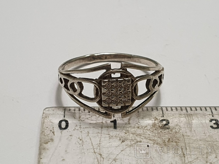 Кольцо серебро 925 проба. Размер 20, фото №8