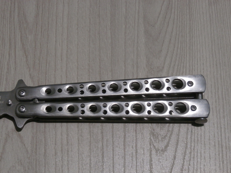 Нож тренировочный Benchmade Silver, для флиппинга нож-бабочка 21.5 см, photo number 6