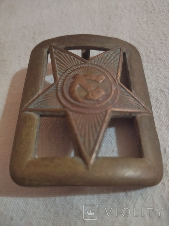 Buckle of the Red Army Pryag 1935 Copper, photo number 6