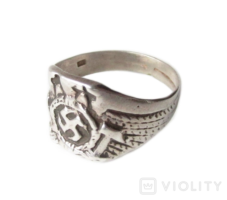 III REICH печатка кольцо перстень Сапер Pionier, копия., фото №8