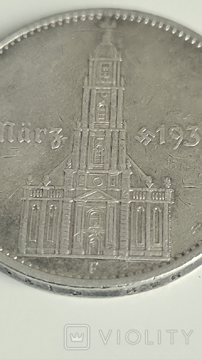 5 марок 1934, Кирха с датой, (F), фото №4