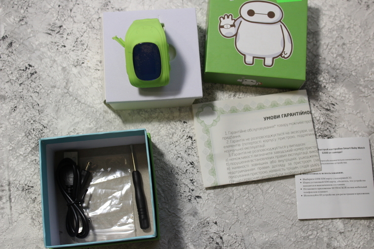 Детские часы с GPS трекером GW300 (Q50) зеленые, фото №10
