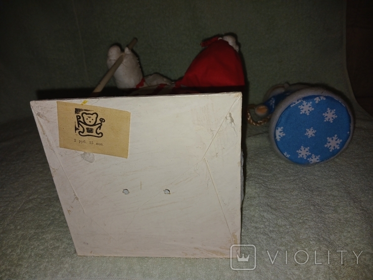 Дід Мороз 36,5 см Рівне в коробці + Снігурка 22,5 см, фото №4