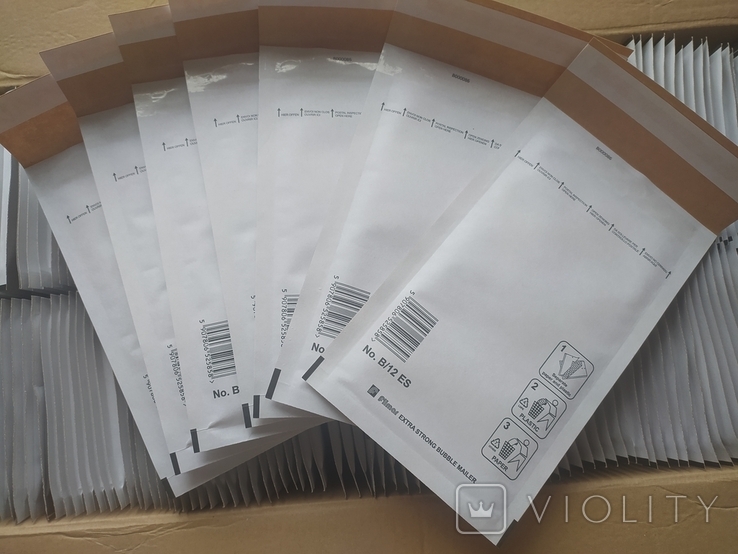 Бандерольные конверты В12 115х215, 20 шт, Польша, Strong, картонные, фото №3