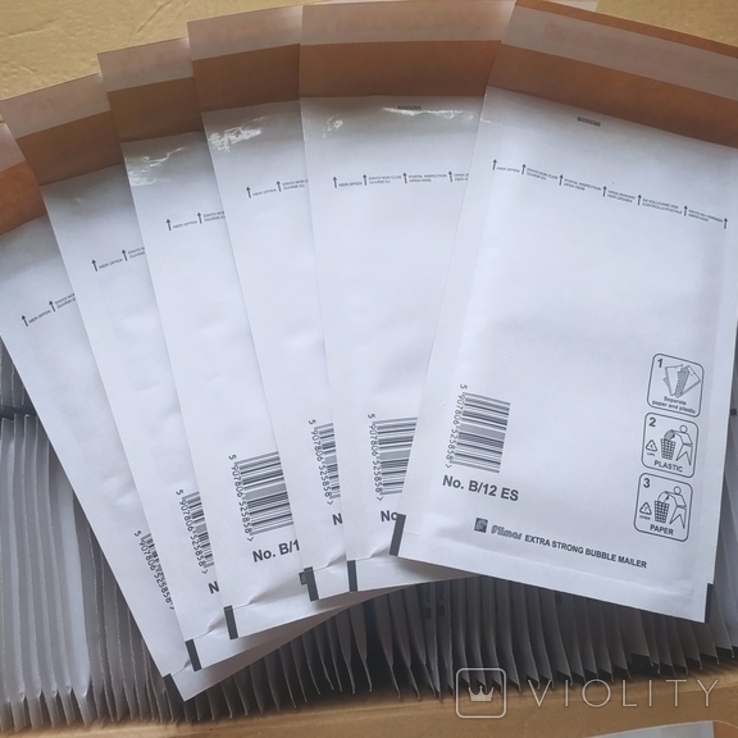 Бандерольные конверты В12 115х215, 20 шт, Польша, Strong, картонные, фото №2