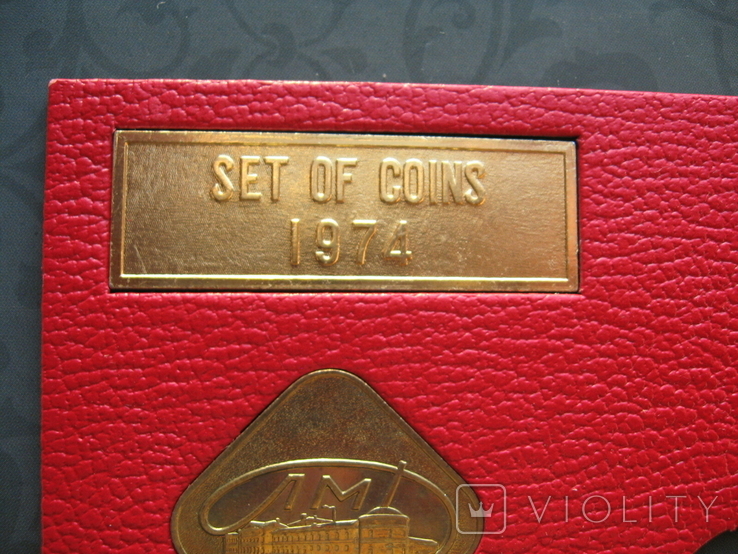 Вкладыш от годового набора 1974 ЛМД с шильдиком и жетоном, фото №3