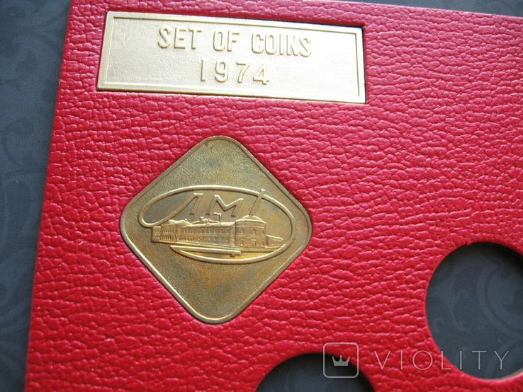 Вкладыш от годового набора 1974 ЛМД с шильдиком и жетоном, фото №5